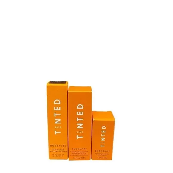 Live Tinted Skincare & Makeup Set (Huestick, Hueguard, Superhue), New